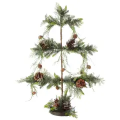 Raz Iced Foliage and Pine Cone Artificial Tree Christmas Decoration - 28" Green
