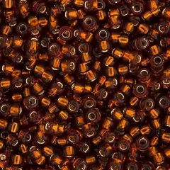 Miyuki 250g Silverlined Round Rocailles Seed Beads, 11/0 Dark Topaz #5