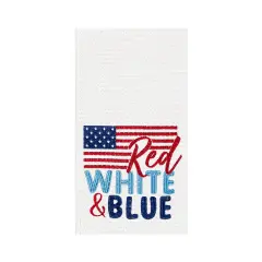 Red White & Blue Flag Patriotic 4th of July Cotton Kitchen Towel Dishtowel Decoration