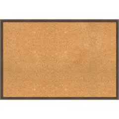 Hardwood Wedge Wood Framed Corkboard, Natural Cork Mocha