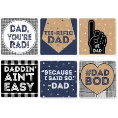 Big Dot of Happiness My Dad is Rad - Funny Father's Day Party Decorations - Drink Coasters - Set of 6