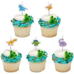 Dinosaur Shaped Candles, 5pc