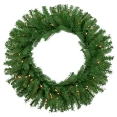 Northlight Pre-Lit Sierra Noble Fir Artificial Christmas Wreath, 30-Inch, Clear Lights Green