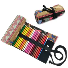 Wrapables Pencil Roll Organizer, Colored Pencil Wrap Pouch (72 slots) Horses Maidens