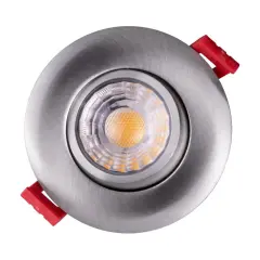 NICOR 3-inch LED Gimbal Recessed Downlight in Nickel, 2700K