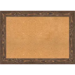 Bridge Wood Framed Corkboard, Natural Cork Bridge Brown