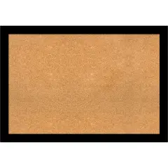Basic Narrow Wood Framed Corkboard, Natural Cork Basic Black