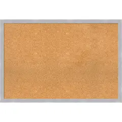Grace Narrow Framed Corkboard, Natural Cork Nickel