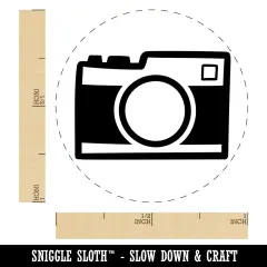 Point and Shoot Camera Photography Self-Inking Rubber Stamp for Stamping Crafting Planners Pink