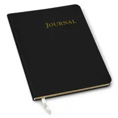 Gallery Leather Journal - Crafted in Maine, USA - Elegant Leather Writing Notebook with 192 Lined Pages - A Timeless Space for Your Thoughts - 9.75x7.5 ", Large Lined Key West Black