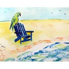 Betsy Drake Parrot and Chair 30 X 50 Inch Comfort Floor Mat