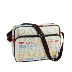 Northlight 15" Decorative Inspirational Words Design Crossbody Bag/Purse with Strap Multi