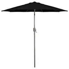 Northlight 9ft Outdoor Patio Market Umbrella with Hand Crank and Tilt, Black