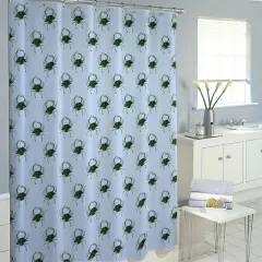 Betsy Drake Female Blue Crab Shower Curtain - Light Blue