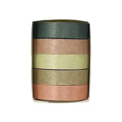 Wrapables Solid Color Washi Tape (Set of 5) Nature
