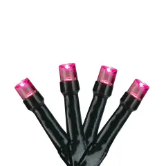 Northlight LED Wide Angle Christmas Lights - Pink - 9.5' Black Wire - 20ct