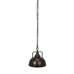 Vintage Industrial Rustic Blackened Metal Farmhouse 84 inch Chain Pendant Light