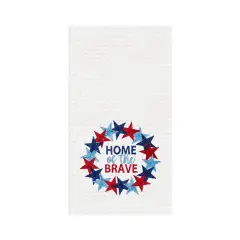 Home Of The Brave Wreath Cotton Kitchen Towel