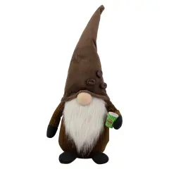 Northlight 14.5" Brown Coffee Bean Gnome with Coffee Cup