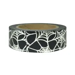 Wrapables&reg; Colorful Washi Masking Tape Silver Cobweb