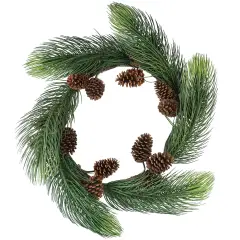 Allstate Long Pine Needle and Pinecone Artificial Christmas Wreath - 30" - Unlit Green