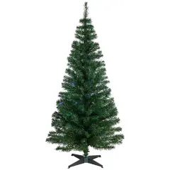 Northlight Pre-Lit Medium Multi-Color Fiber Optic Pine Christmas Tree - 6' Green