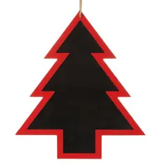 Raz 16.5" Black and Red Country Rustic Tree Shaped Christmas Ornament