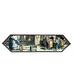 Simply Home 54" Brown and White Cowboy Closet Table Runner