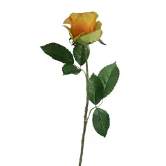 Allstate Two-Tone Rose Artificial Floral Spray - 21.5" - Yellow and Orange