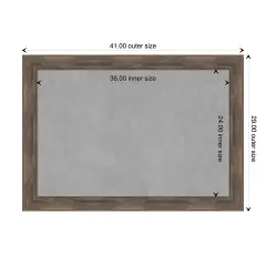 Hardwood Wood Framed Magnetic Board Hardwood Mocha