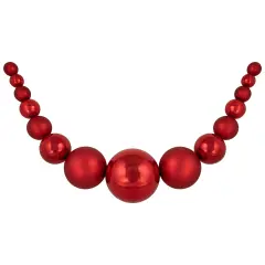 Northlight 6' Red Shiny and Matte Shatterproof Ball Christmas Swag