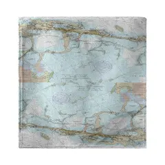 Betsy Drake Key Largo, FL Nautical Map Beach Towel