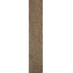 Northlight Pack of 12 Beige and Red Trim Wired Christmas Craft Ribbons - 2.5" x 120 Yards