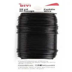 CousinDIY Paddle Wire 22 Gauge 38yd-Black