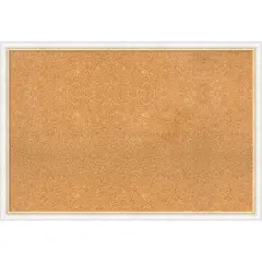 Morgan Wood Framed Corkboard, Natural Cork Morgan White Gold