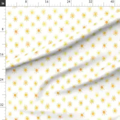 Various Fabrics by the Yard or Fat Quarter Sun Whimsical Watercolor Bright Sunny Custom Printed Fabric by Spoonflower