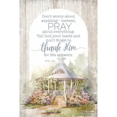 Don't Worry About Anything Wood Plaque with Easel and Hook Wall Tabletop Art - 4 inches x 6 inches