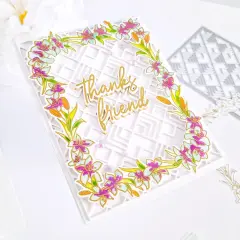 Pinkfresh Studio Stencils 4.25"X5.25" 5/Pkg-Lily Frame Layering