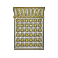 Swim Central 78" Inflatable Silver and Yellow Swimming Pool Double Mattress Float