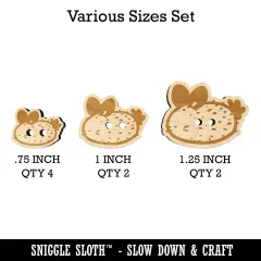 Kawaii Sea Bunny Slug Wood Buttons for Sewing Knitting Crochet DIY Craft