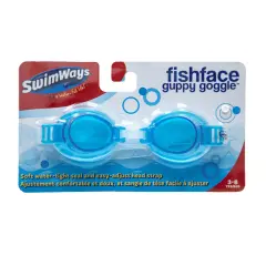 SwimWays 5.75" Blue Fish Face Guppy Goggles Swimming Pool Accessory