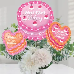 Big Dot of Happiness Hot Girl Bday - Vintage Cake Birthday Party Centerpiece Sticks - Table Toppers - Set of 15