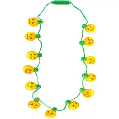 Light Up Halloween Pumpkin Jack-O-Lantern Light Bulb Necklace Costume Accessory