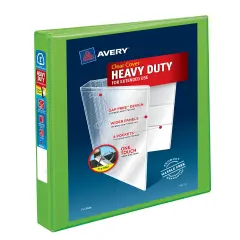 Avery Heavy-Duty View 3 Ring Binder, 1" One-Touch EZD Rings, 1 Chartreuse Binder (79770)