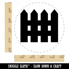 Picket Fence Solid Rubber Stamp for Stamping Crafting Planners