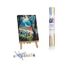 Spaceman in the tropics &ndash; Paint by Numbers Kit | Surreal Wall Art | DIY Painting