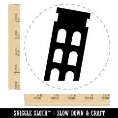 Leaning Tower of Pisa Icon Italy Rubber Stamp for Stamping Crafting Planners
