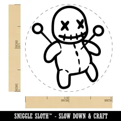 Creepy Voodoo Doll Rubber Stamp for Stamping Crafting Planners