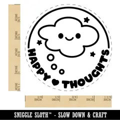 Happy Thoughts Dream Bubble Rubber Stamp for Stamping Crafting Planners