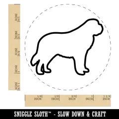 St Bernard Saint Dog Outline Rubber Stamp for Stamping Crafting Planners